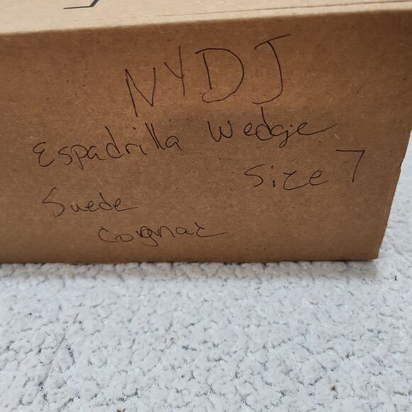 NEW NYDJ Women's CAI Espadrille Wedge Sandal, Suede Cognac SIZE 7 - Picture 8 of 8